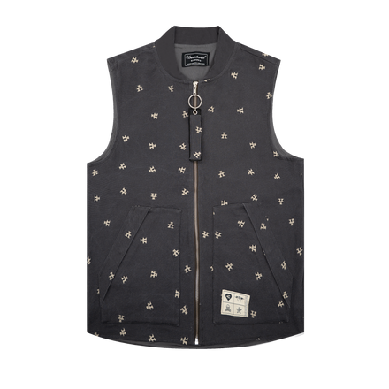 Monogram vest - Washed black