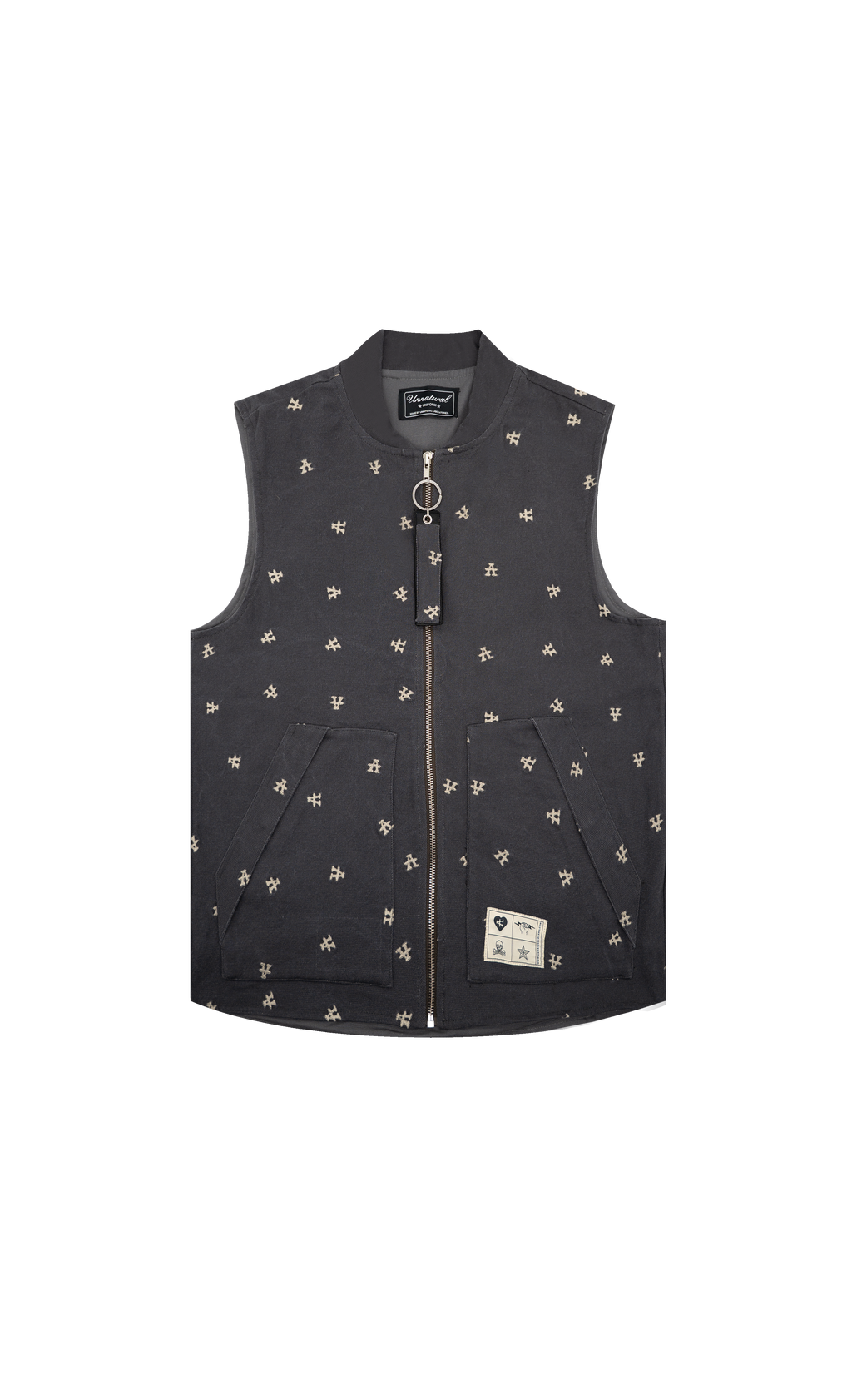 Monogram vest - Washed black