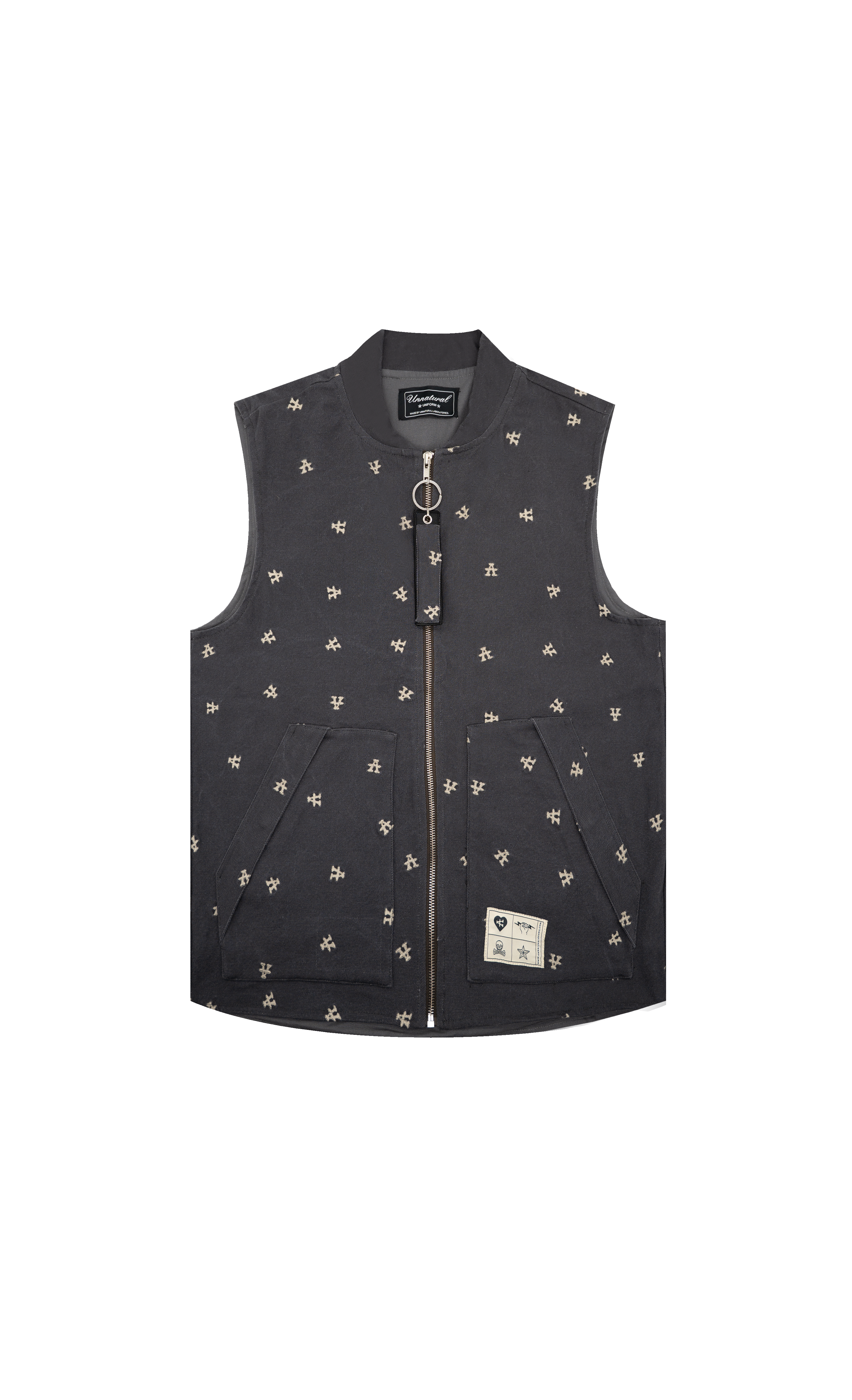 Monogram vest - Washed black