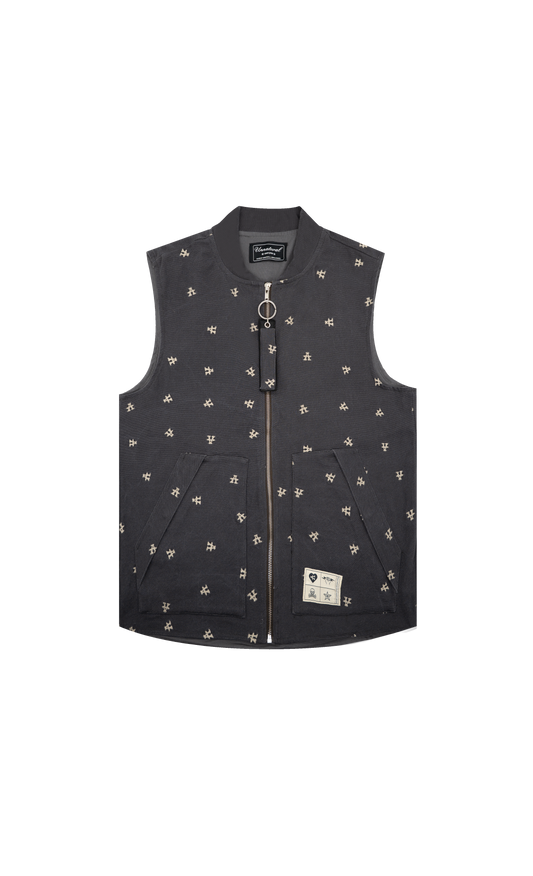 Monogram vest - Washed black