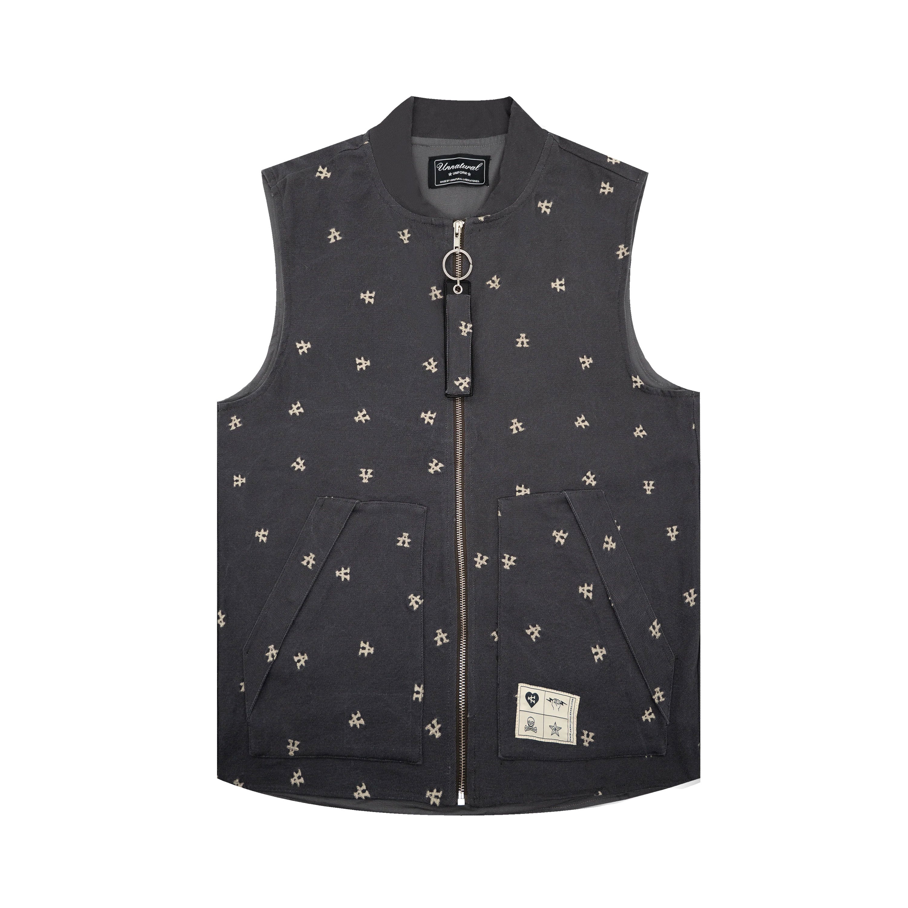 Monogram vest - Washed black