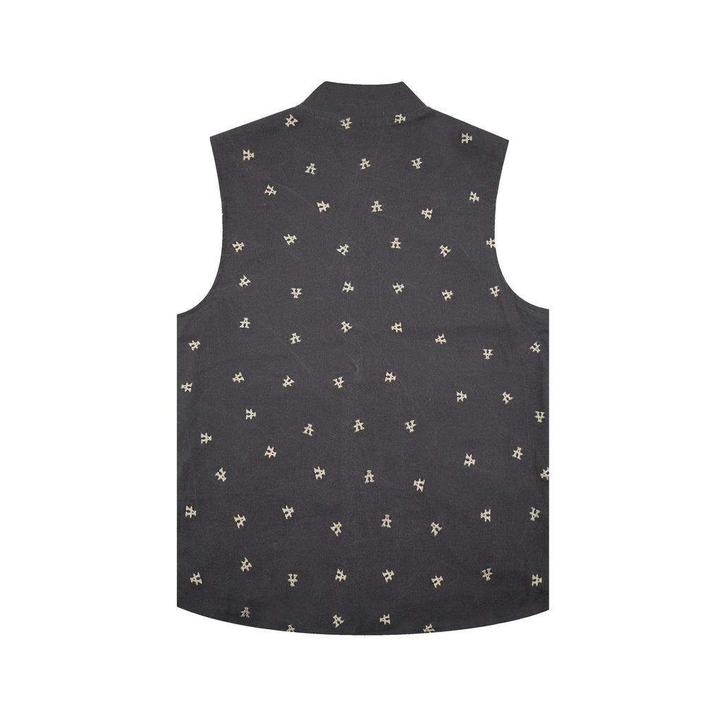 Monogram vest - Washed black