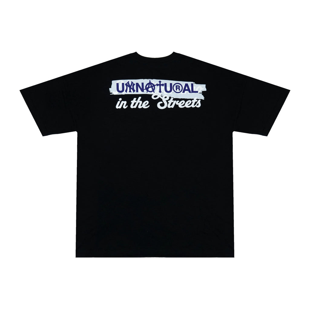 Unnatural in the street - Black flamed cotton