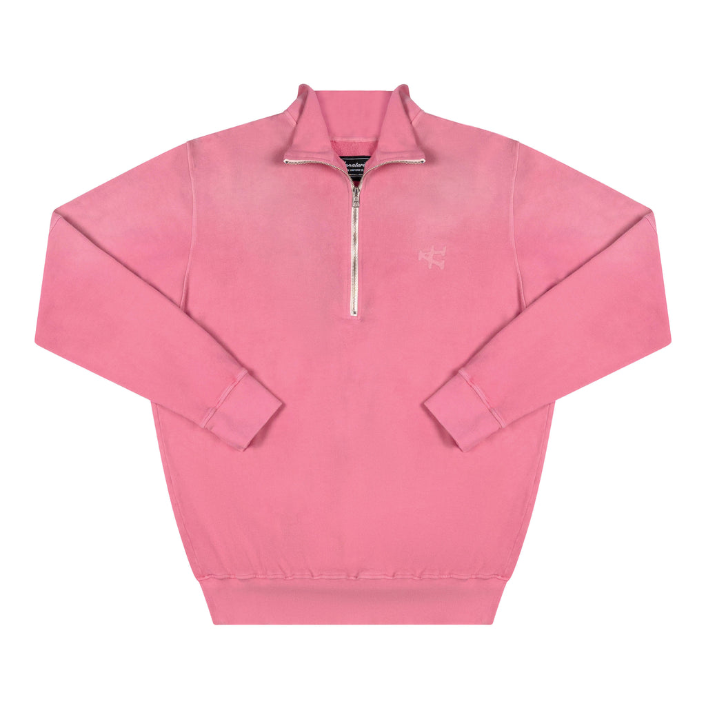 Half Zip Sweatshirt - Solar Pink