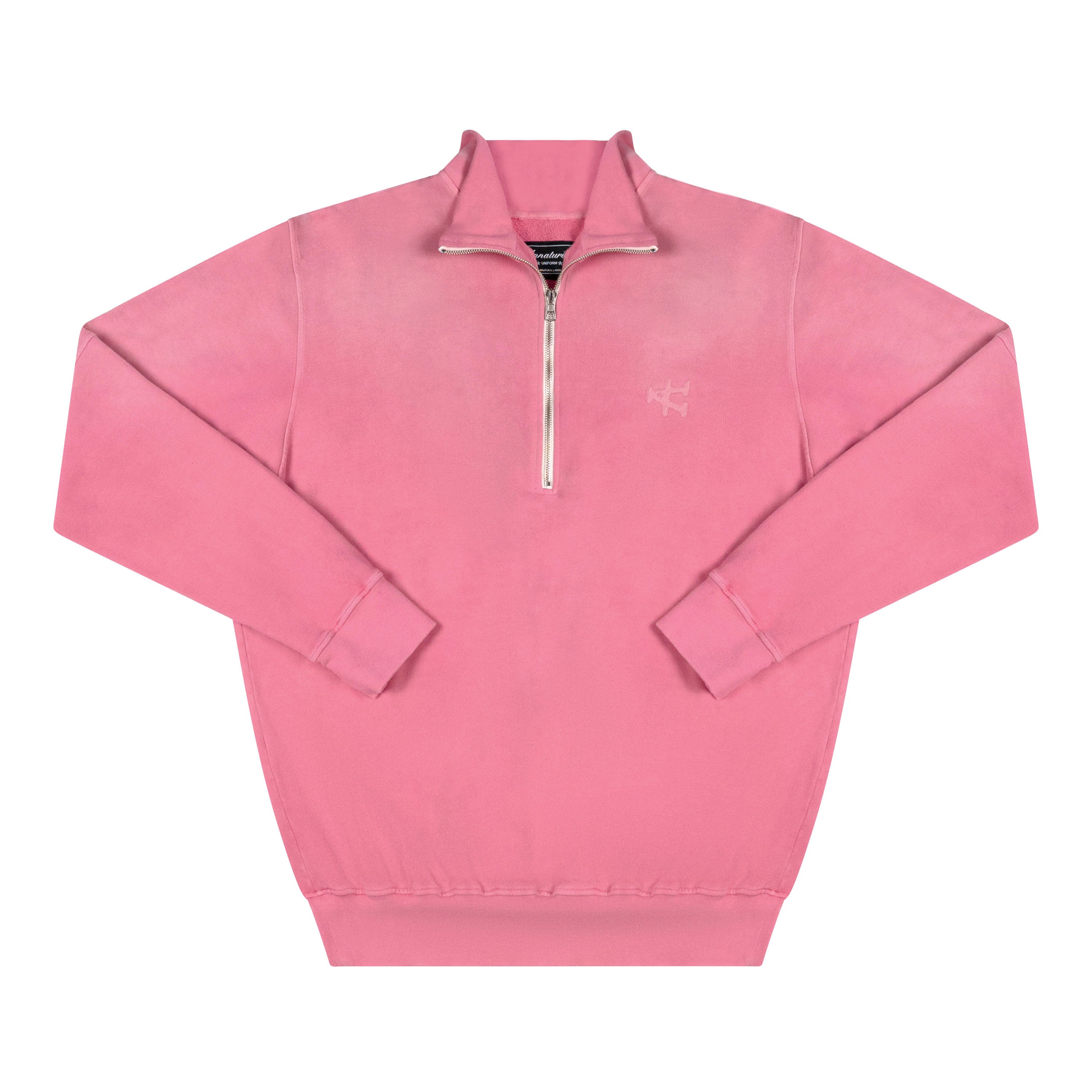 Half Zip Sweatshirt - Solar Pink