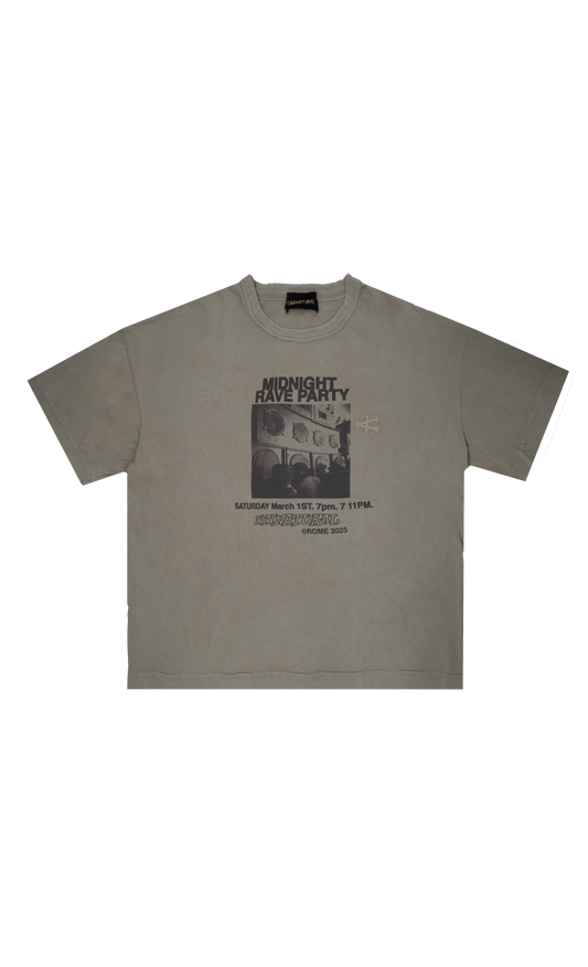 Techno Illegal Vintage T-shirt - Olive Grey