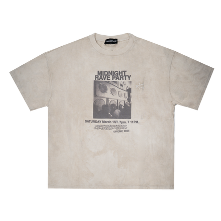 Techno Illegal Vintage T-shirt - Aged Beige