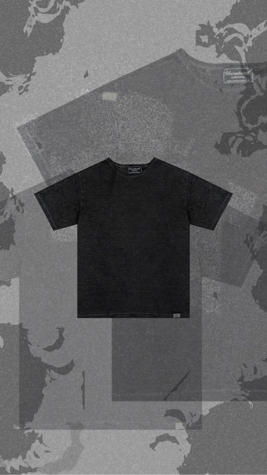 UNNATURAL X RE Hemp Tee - Raw Carbon