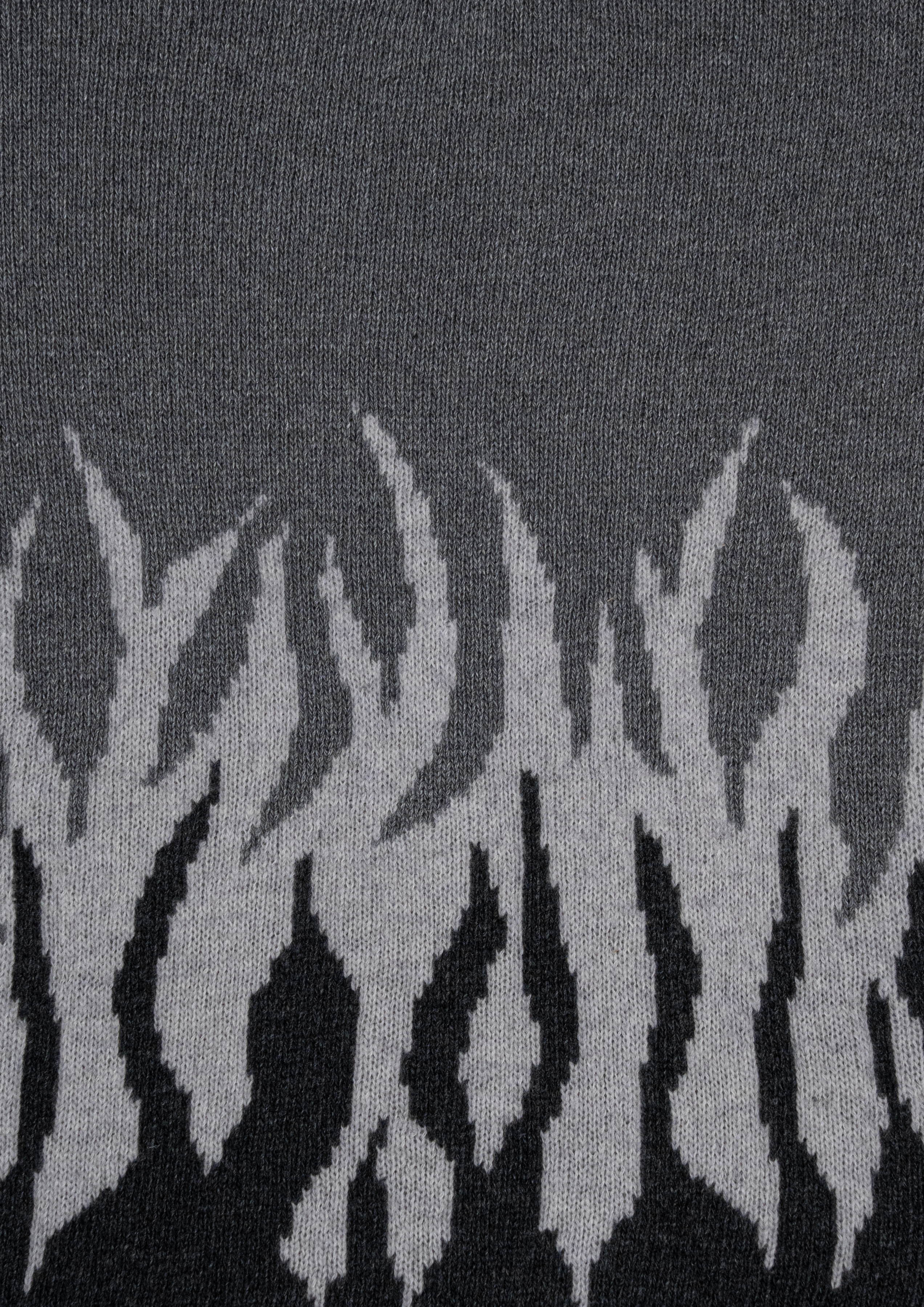 Sweater Jacquard Flame Knit