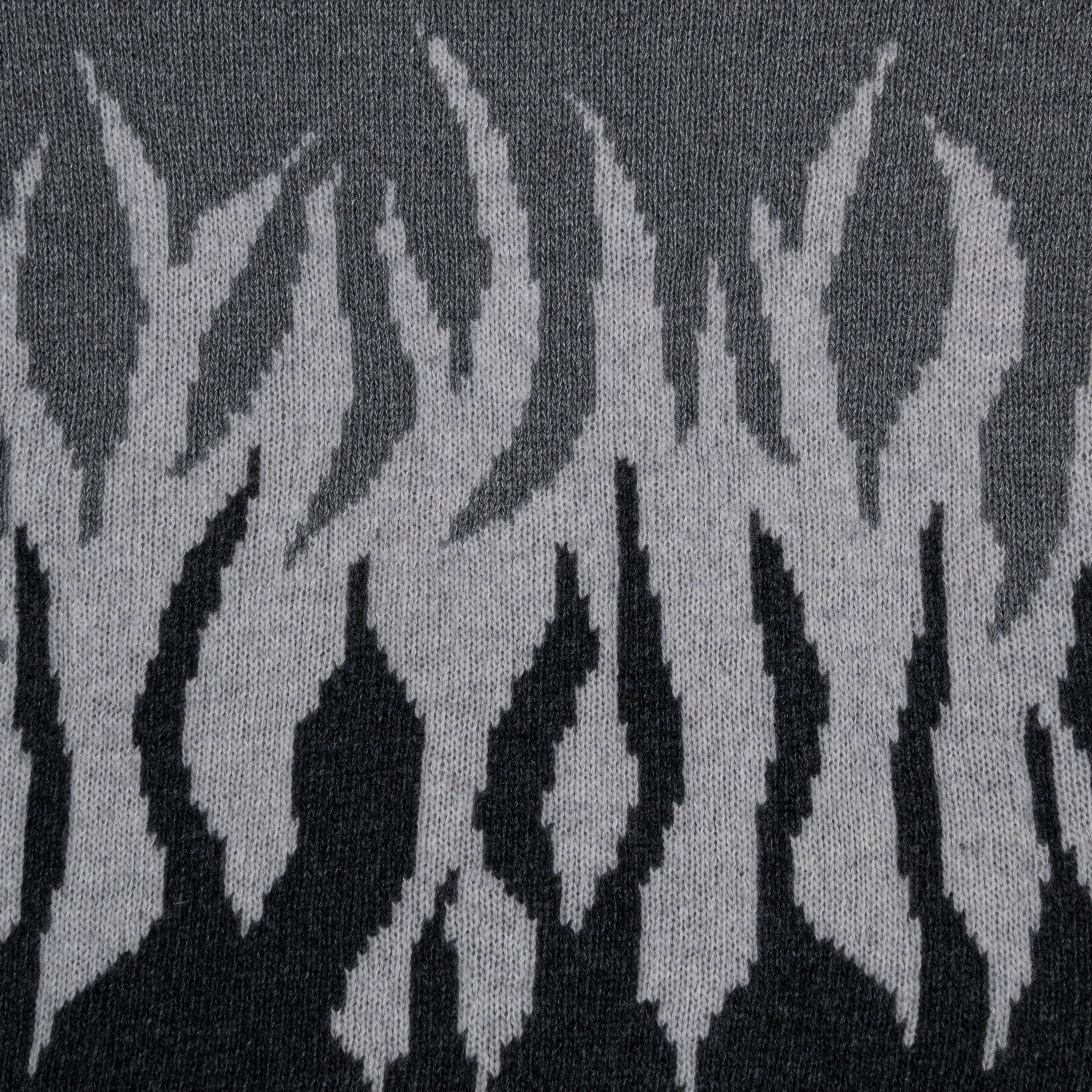 Sweater Jacquard Flame Knit