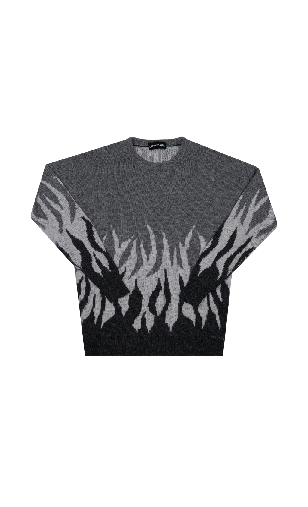 Sweater Jacquard Flame Knit