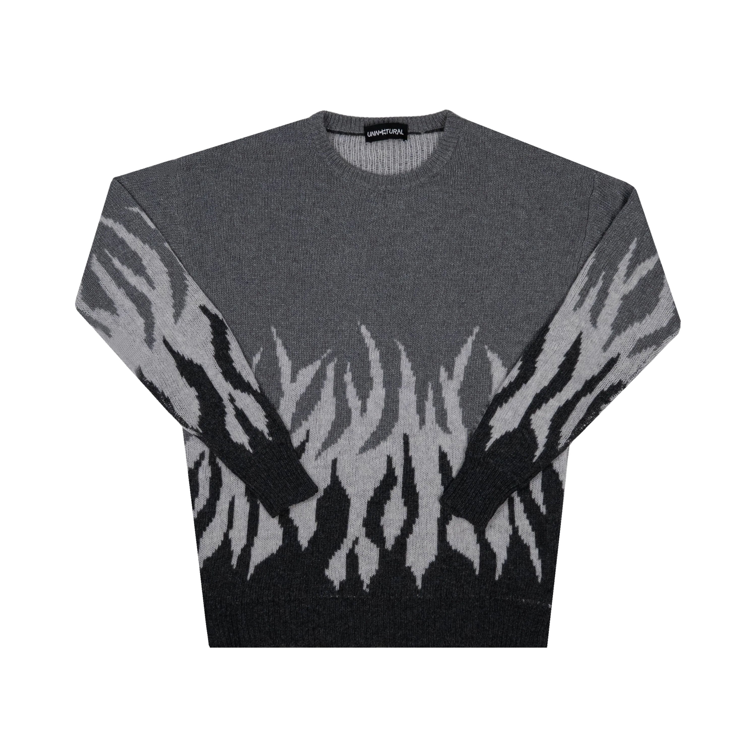 Sweater Jacquard Flame Knit