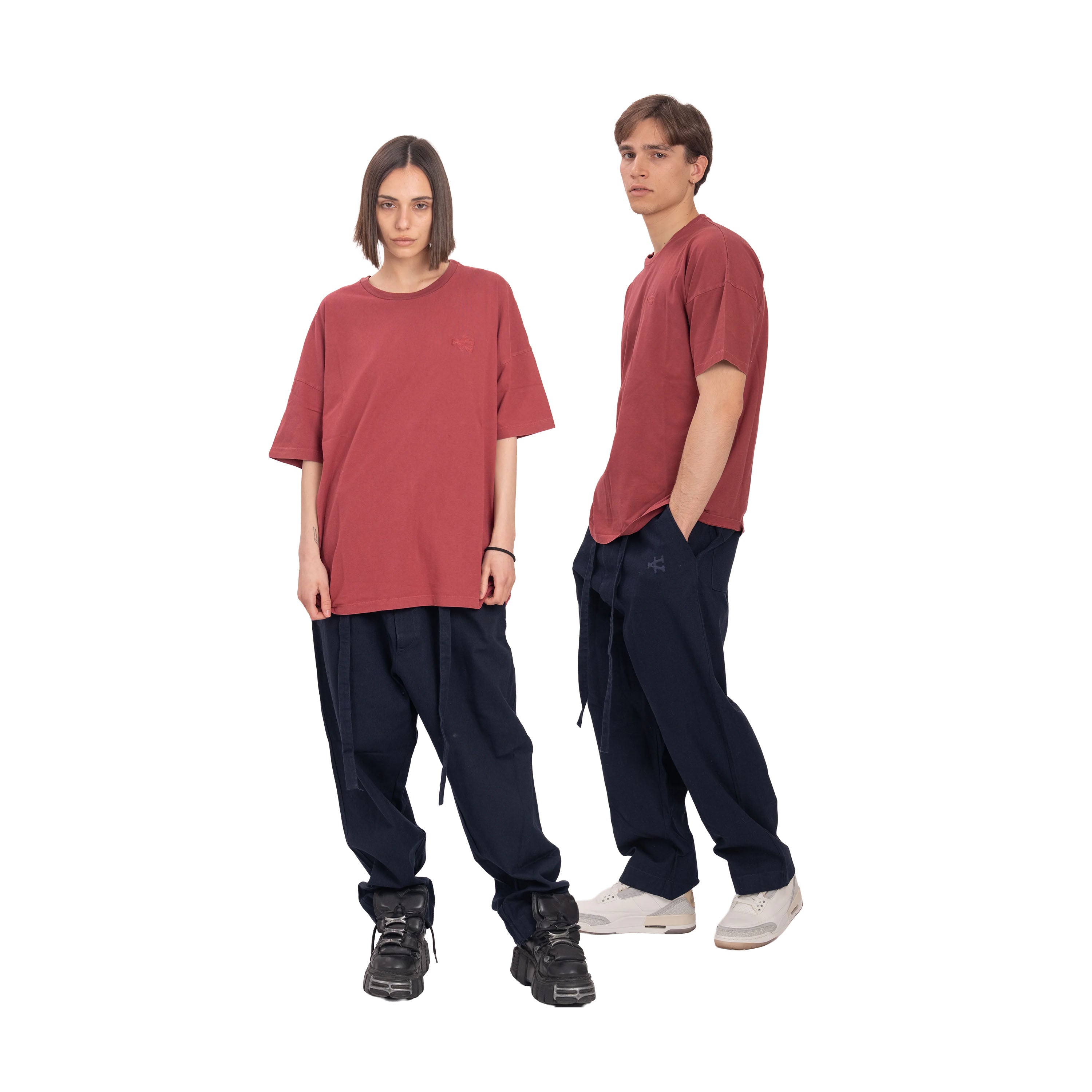 Stone Washed T-Shirt - Red